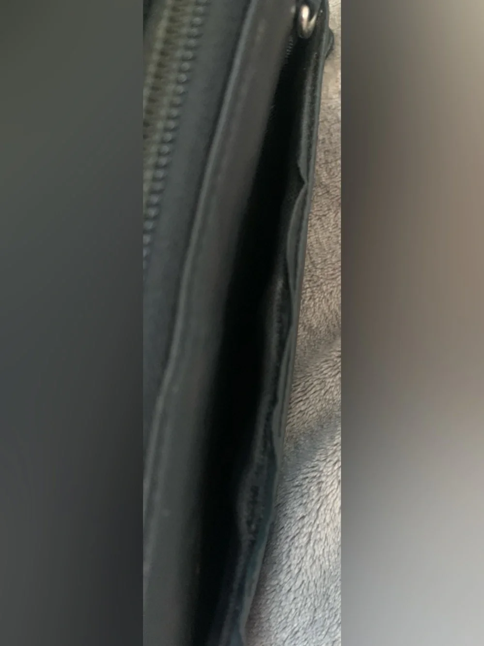 Franklin Covey Napa Leather Travel Pouch.  *Flaw shown in pictures.